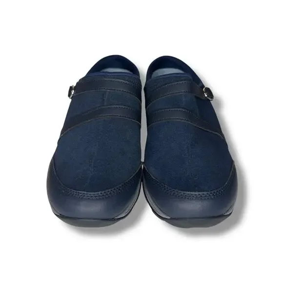 Easy Spirit Women's Size 9 M Seequinox Slip On Clog Loafer Blue Leather Comfort - Picture 3 of 9